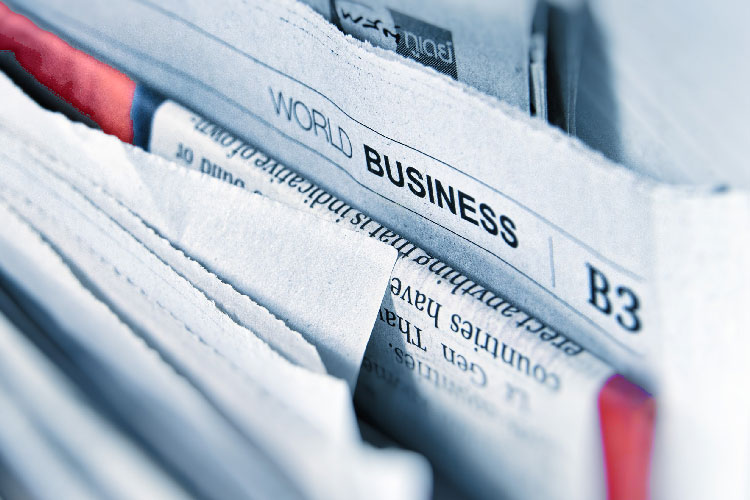 Stack of newspapers